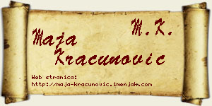 Maja Kračunović vizit kartica